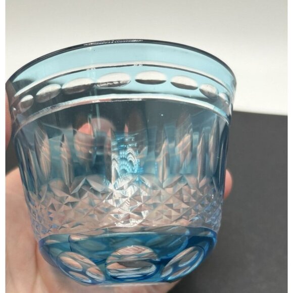 EAPG Early American Pattern Glass Adams & Company Hand Cut Teal Blue - Picture 3 of 6